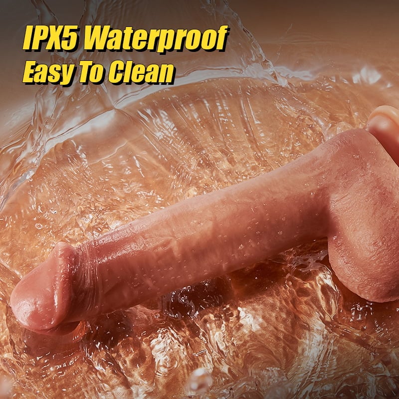 Realistic 9 Vibrating 3 Thrusting & Swinging Heating Bloodshot Dildo