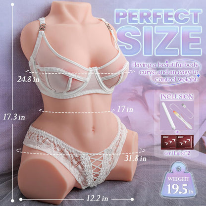 Ava - 19.5LB Lifelike Sex Dolls Torso Male Masturbator